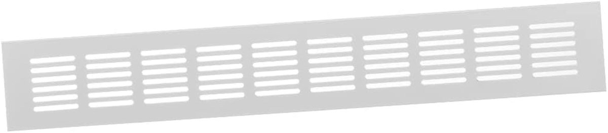 Ventilatie Rooster 60x400mm - Wit, Perfect voor Kasten en Radiatoren