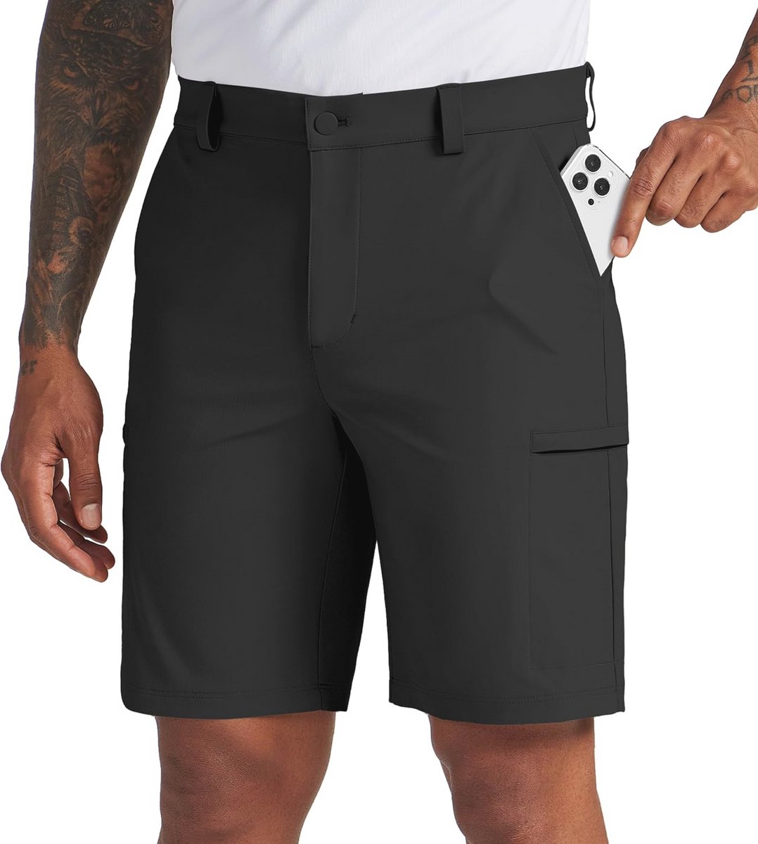 Heren Golf Shorts Met Zakken Quick Dry 22,5 cm
