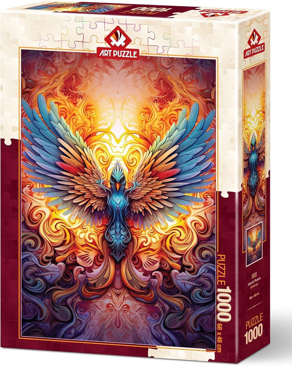 Puzzel 1000 Stukjes Kleurrijke Feniks - Uitdagend Legpuzzel