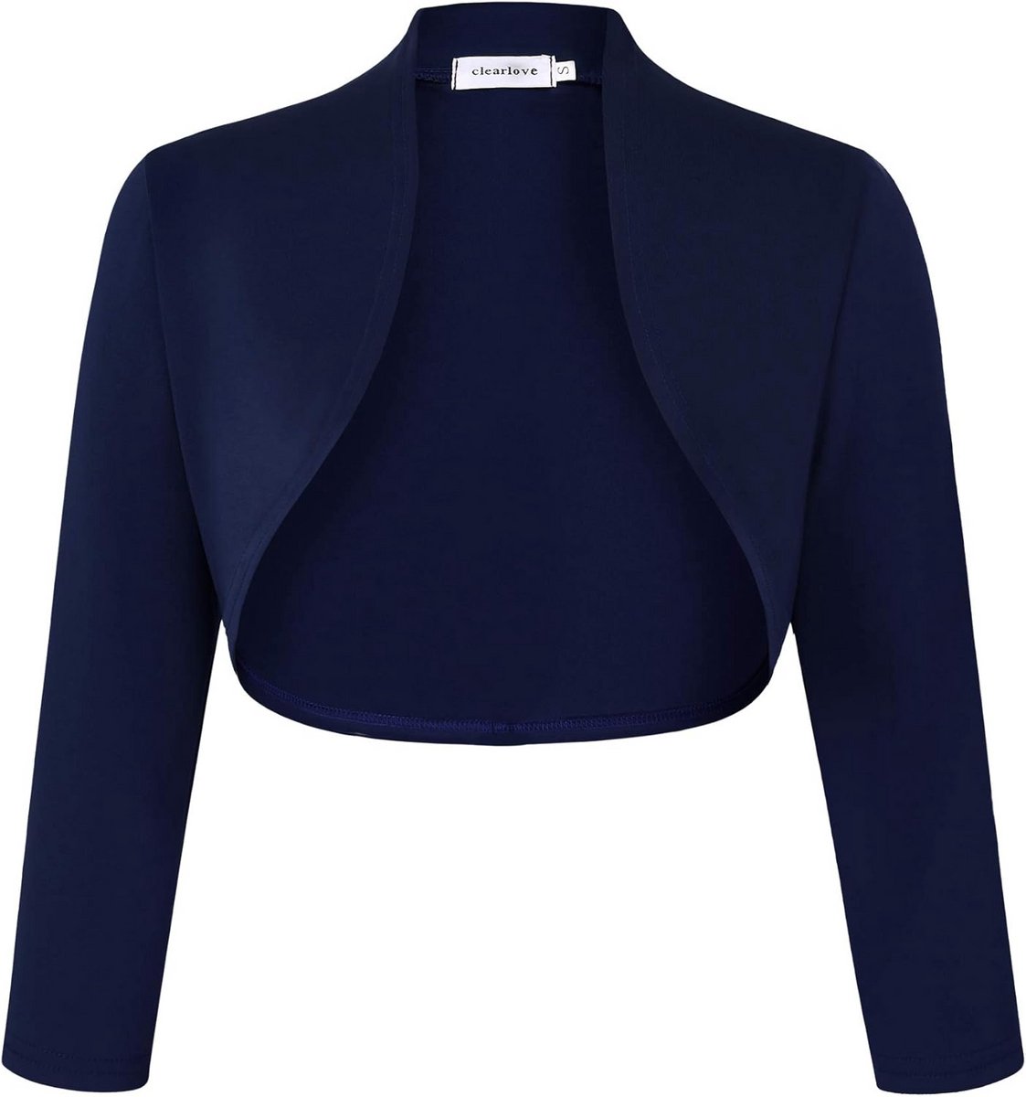 Elegante Gebreide Bolero Vest Dames Kort 3/4 Mouwen Schouderjasje