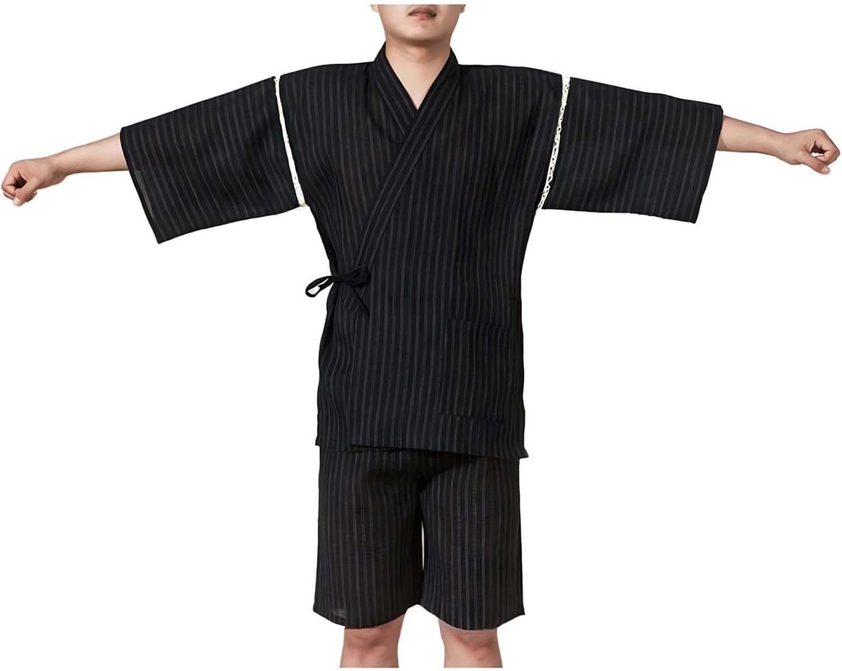 Klassieke Katoenen Pyjama Kimono voor Heren - Stijlvolle Japanse Vrijetijdskleding
