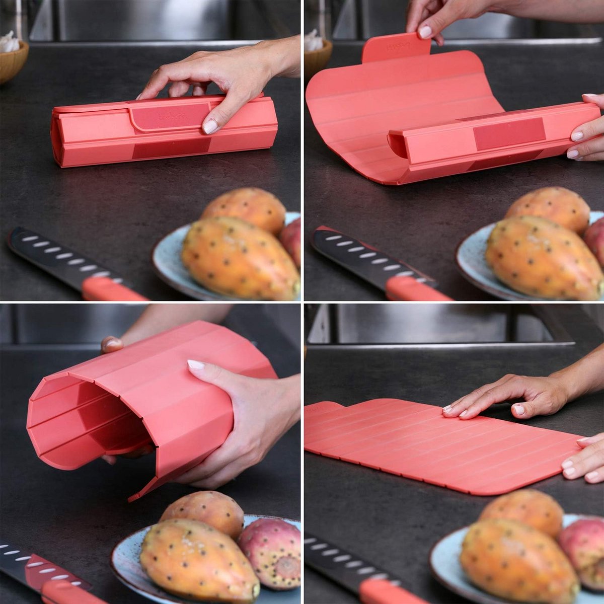 Rolbare Snijplank van Kunststof met Antislip Bodem en Magnetische Sluiting