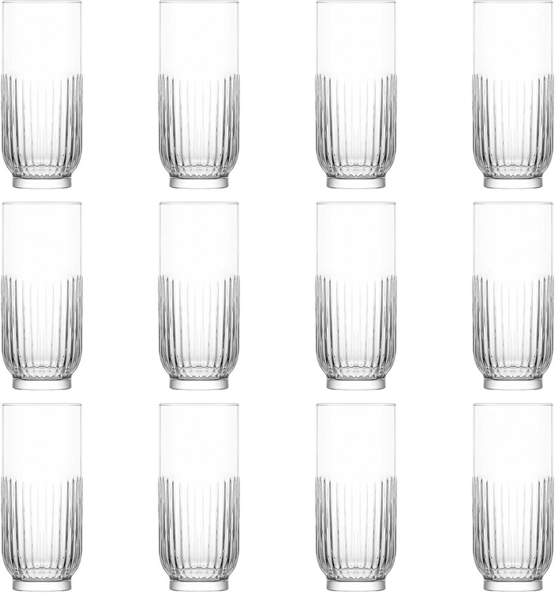 Set van 12 Highball Glazen 395ml - Elegant Drinkglas voor Cocktails, Water en Sap
