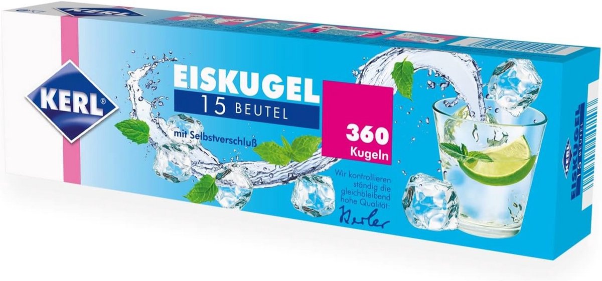 IJsballenzak voor 360 IJsblokjes, Herbruikbaar en Zelfsluitend