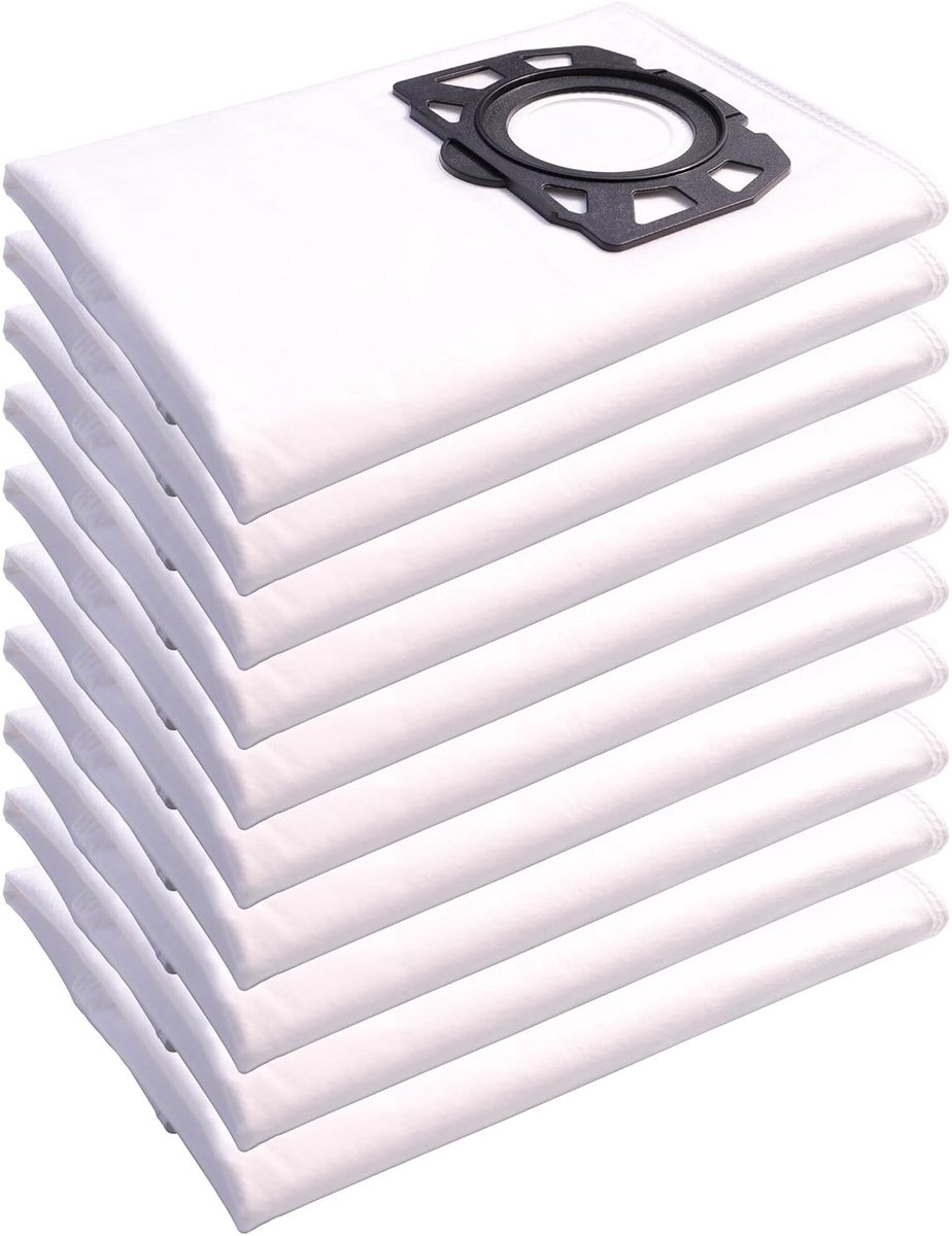 10 stuks stofzuigerzakken - geschikt voor Kärcher WD4 - WD5 - WD6 - WD5P - WD6P - Premium - MV4 - MV5- MV6 stofzuiger - code 2.863-005.0 2.863-006.0 - stofzuiger