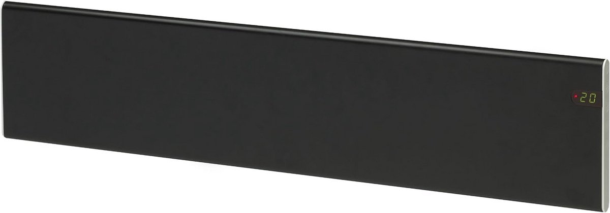 Elektrische Milieuvriendelijke Convector Radiator Zwart 600W Hoogte 20cm - Programmeerbaar