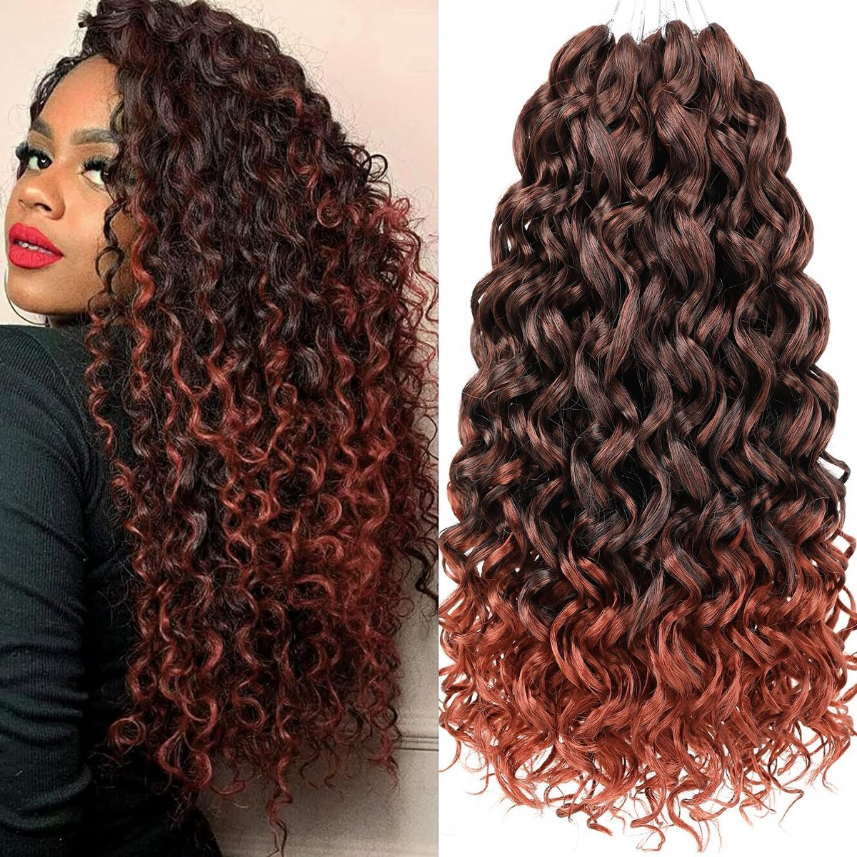 Gehaakt Krullend Haar 45 cm Synthetische Extensies voor Vlechten en Twists