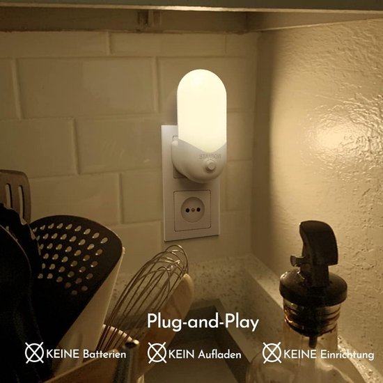 Nachtlampje met Schemersensor voor Stopcontact - Automatische Aan/Uit - Warm Wit Licht — afbeelding 5