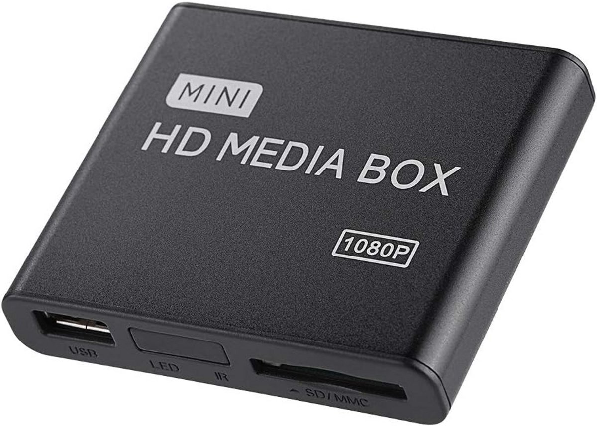 Mini Full HD Mediaspeler 1080P met USB/MMC Ondersteuning voor AVI MKV RMVB MP3