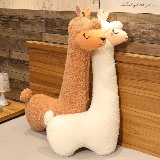 Groot Alpaca Knuffeldier en Sierkussen - Pluche Speelgoed voor Kinderen en Baby's — afbeelding 3