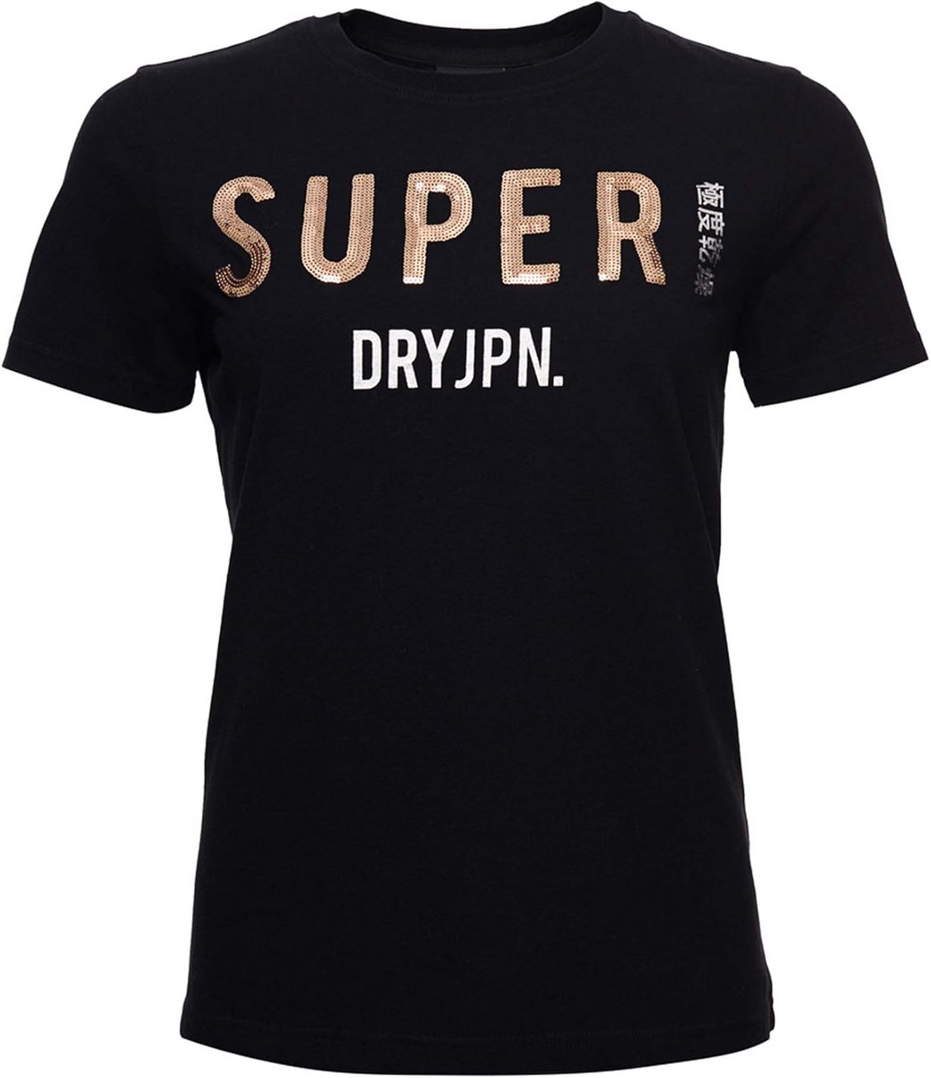 Dames T-Shirt met Pailletten en Opdruk
