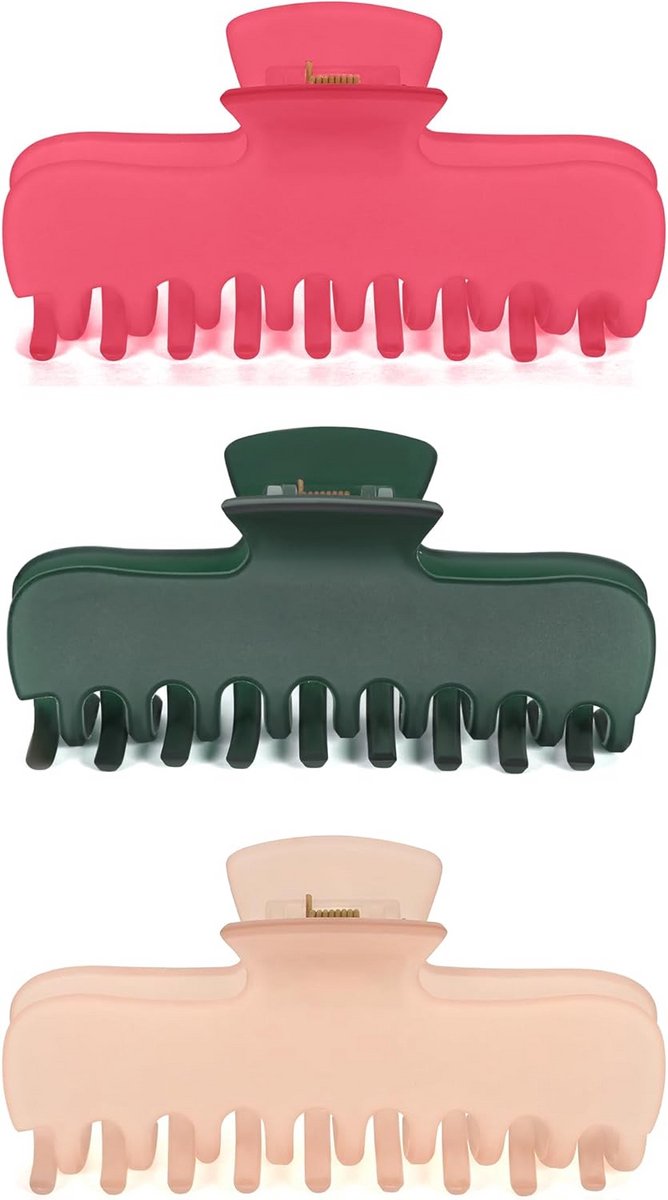Set van 3 Matte Haarclips voor Vrouwen Sterke Hold Antislip Haaraccessoires