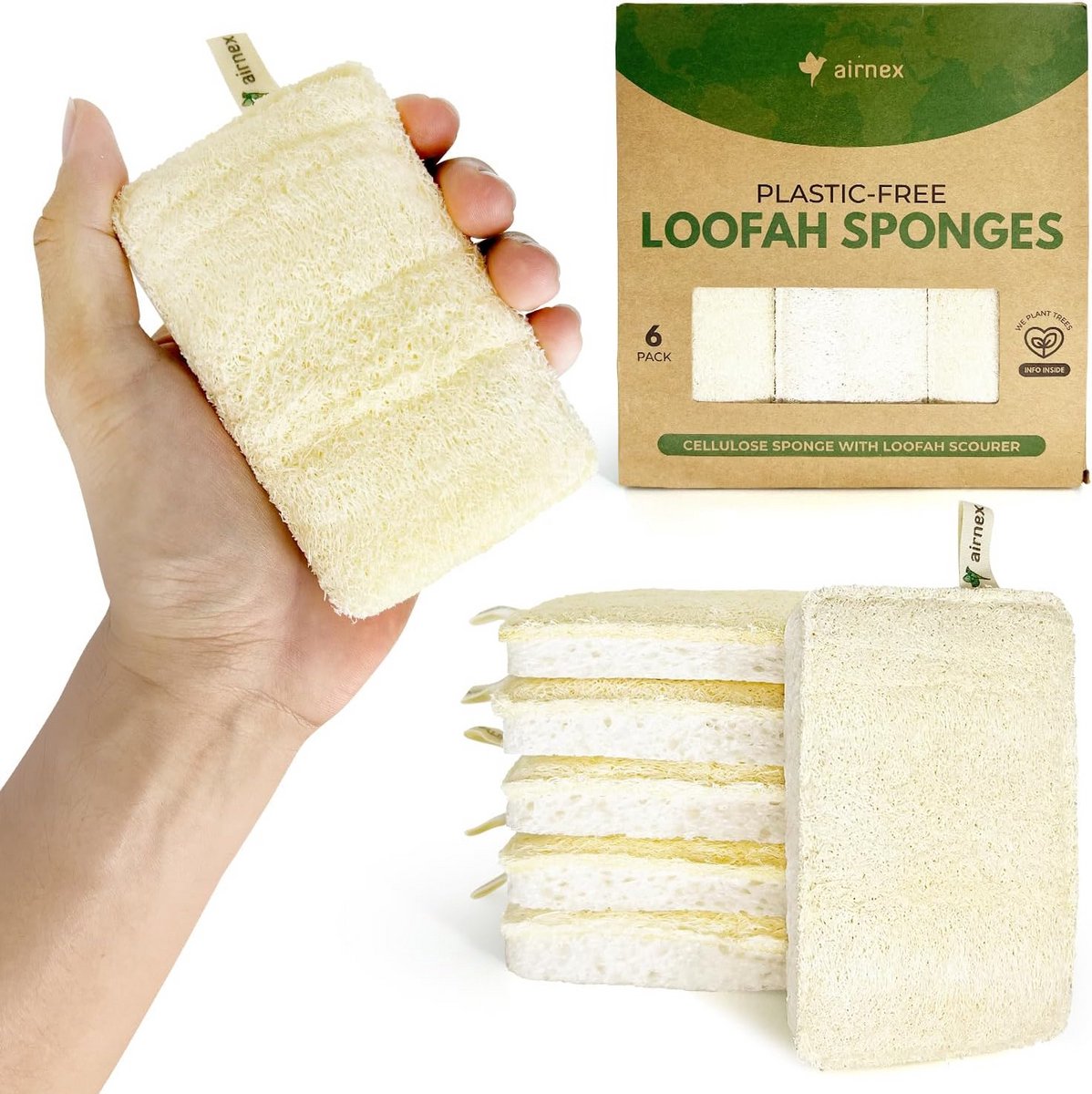Natuurlijke Loofah Keukensponzen - Biologisch Afbreekbare & Composteerbare Afwasborstels