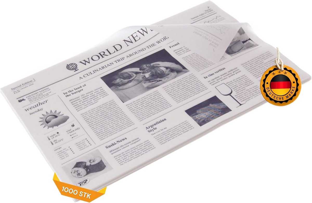 Bakpapier Vervanger Wit Perkamentpapier 1/8 Vel - Vetafstotend en Ovenbestendig