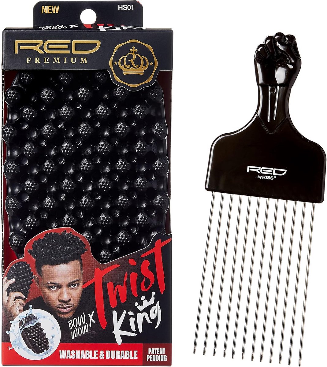 Luxe Twist Styler Borstel voor Krulhaar en Afro Curls - Duurzaam en Wasbaar
