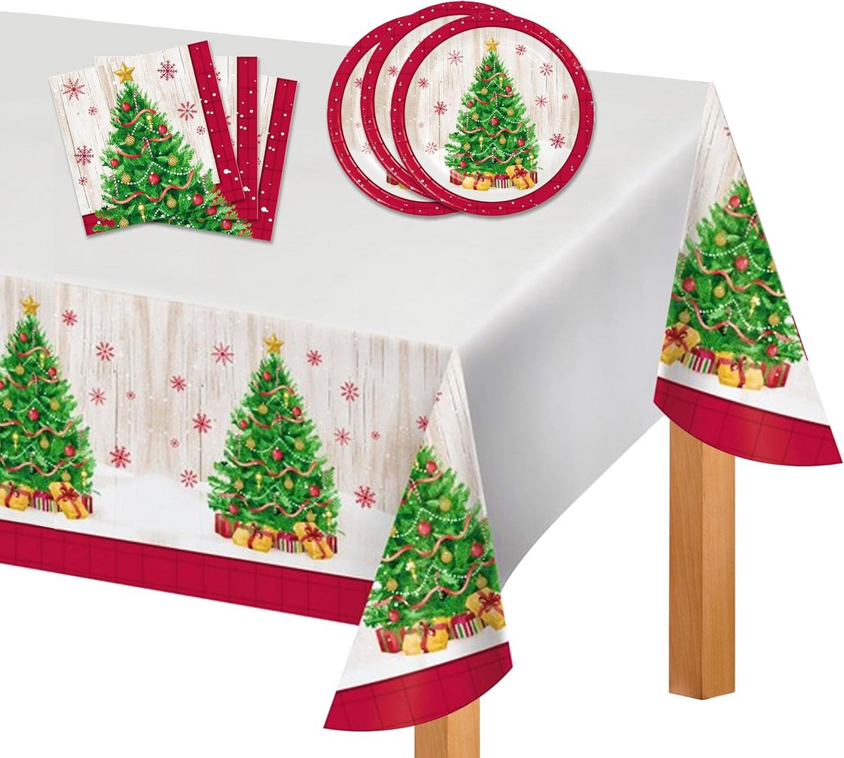 Vintage Kerst Servies Set voor 8 Personen Compleet Tafeldecoratie