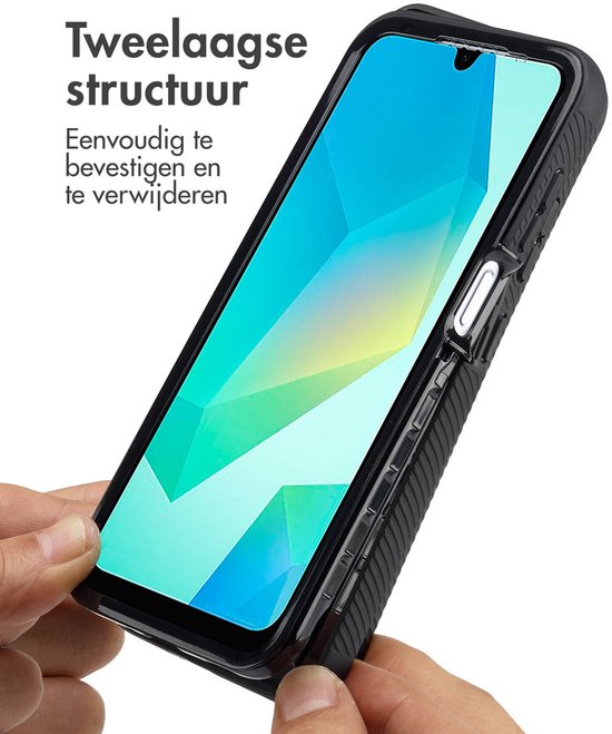 imoshion Case Convient pour Samsung Galaxy A16 (5G) - imoshion 360° Full Protective Case - Zwart / Transparent
