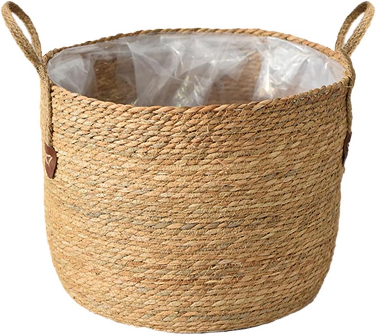 Grote bloempot gevlochten riet – chique en elegant