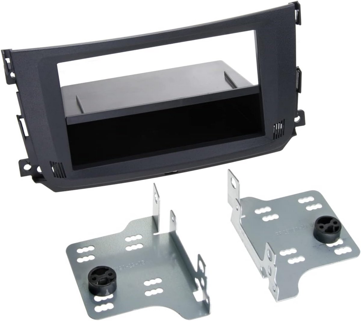 2-DIN Radio Paneel Adapter voor Smart ForTwo 451 Facelift (2010-2015) - Inbouwframe Zwart