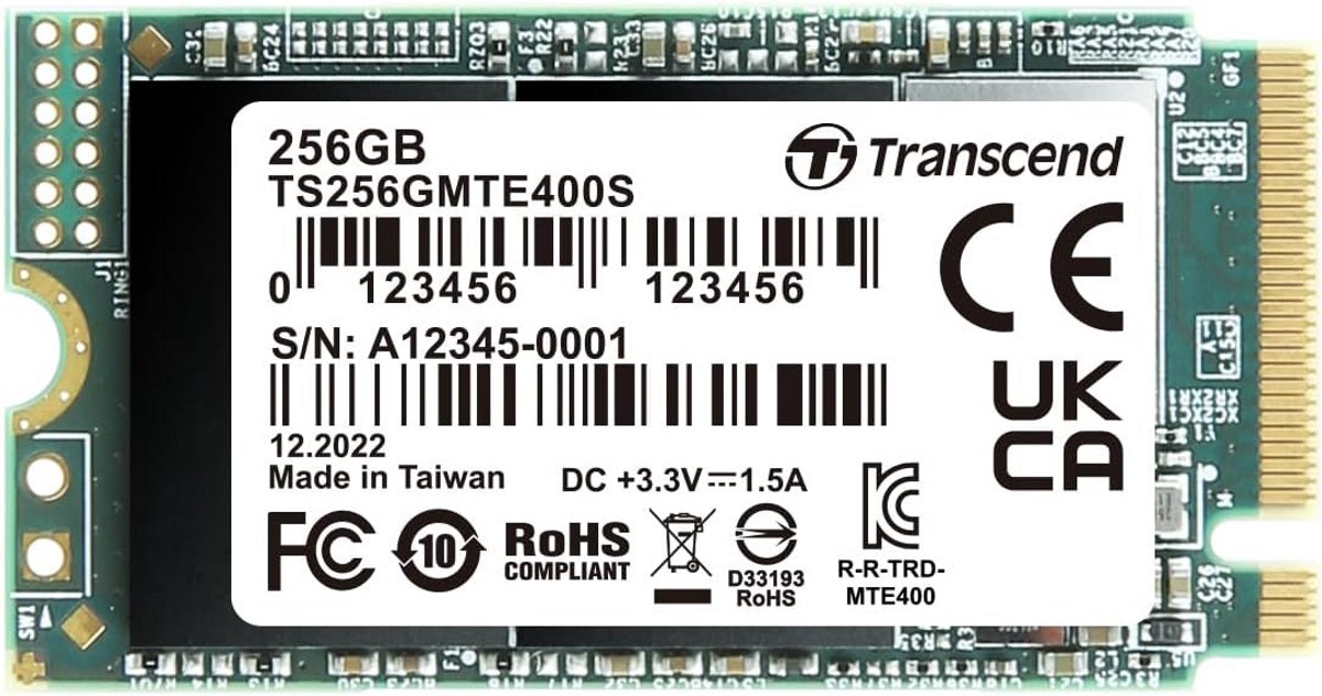 Interne SSD M.2 2242 NVMe PCIe 3.0 256GB voor Laptops en Ultrabooks