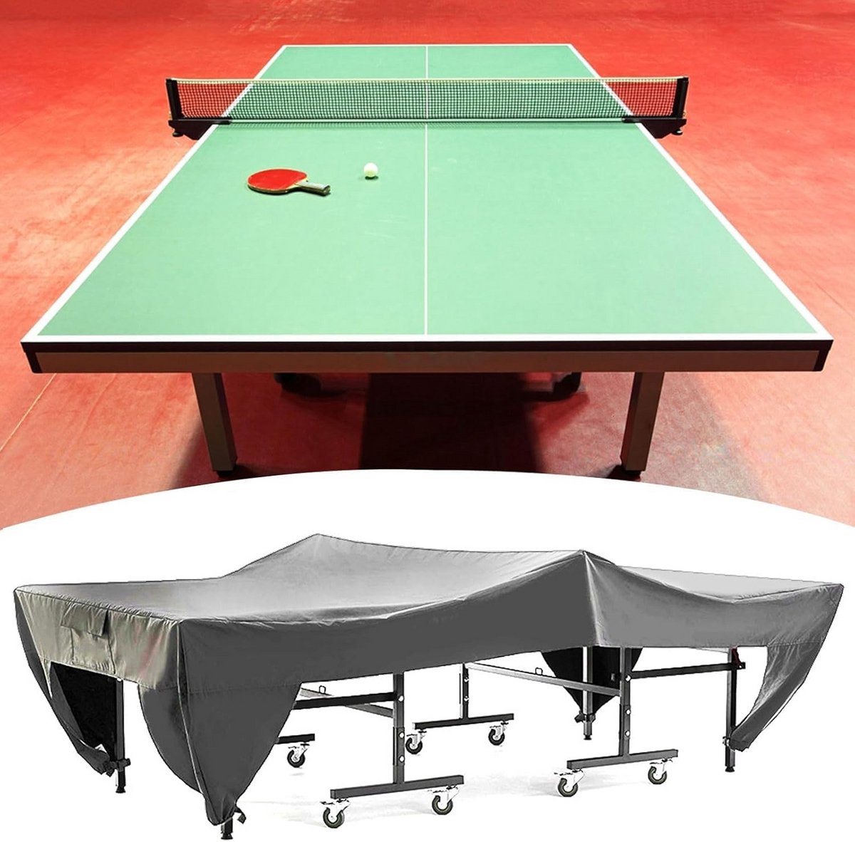 Waterdichte Tafeltennis Tafelhoes 280x153x73 cm - Beschermhoes voor Binnen en Buiten met Opbergtas
