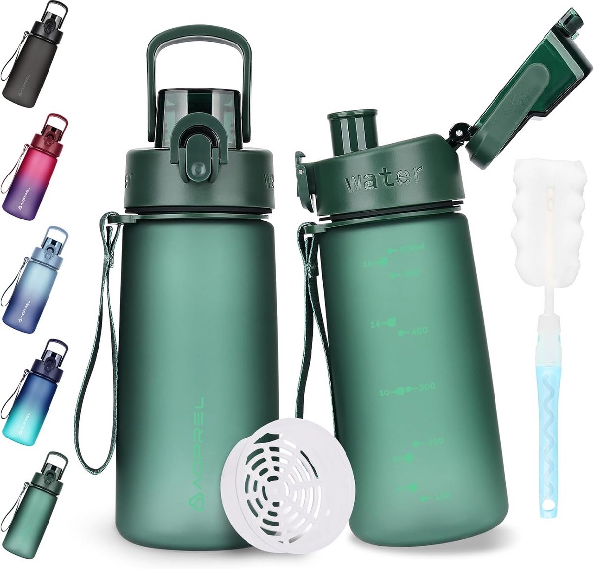 Sport Waterfles 600 ml BPA-Vrij Lekdicht voor Fitness, Wandelen en Buitenactiviteiten