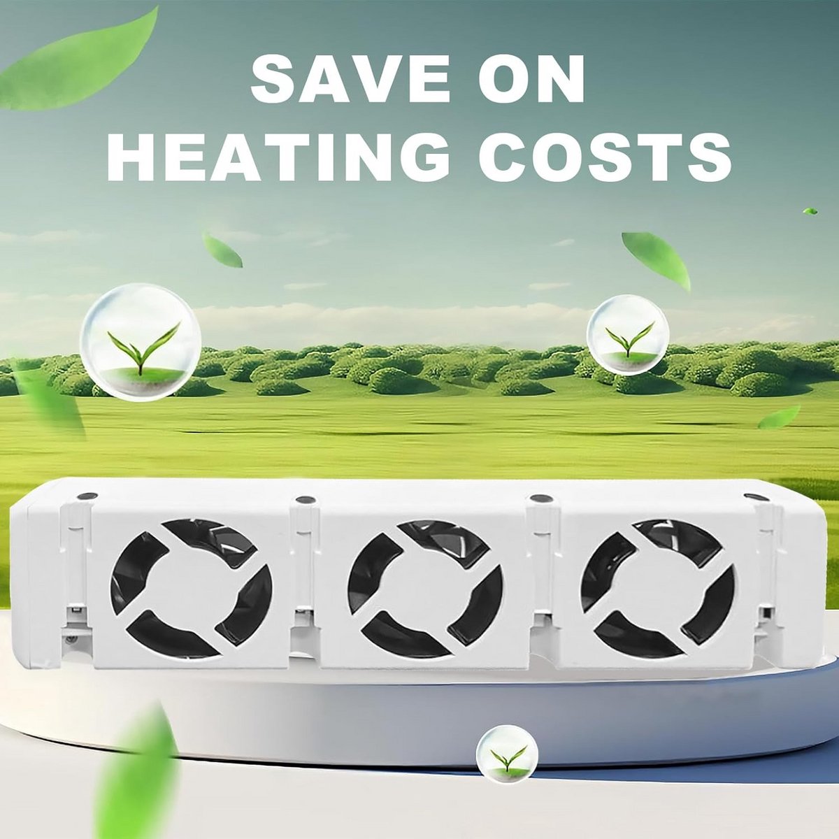 Stille Moniset Radiator Ventilator voor Energiebesparing en Lagere Stookkosten – Universele Bevestiging