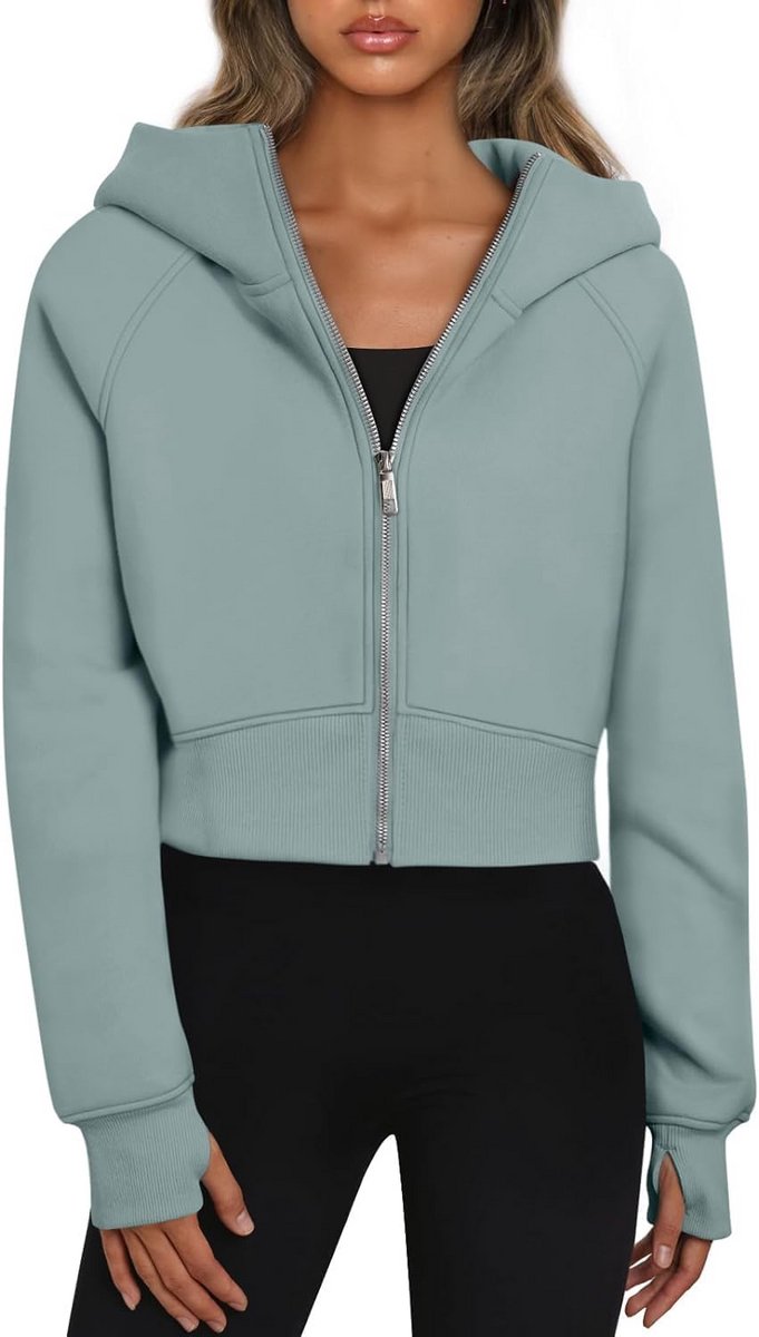 Oversized Dames Hoodie Cropped Trui voor Meisjes en Dames