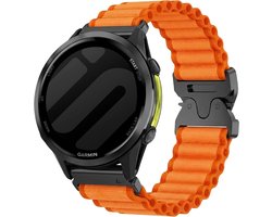 Strap-it Nylon bandje 'Outdoor' geschikt voor geschikt voor Garmin Fenix 8 (Pro-E-47mm) - Fenix 7 (Solar-Pro) - 6 (Solar-Pro) - Fenix 5 (Plus) / Forerunner 970 - 965 - 955 - 945 - 935 - 745 / Epix Gen 2 - Pro 47mm / Quatix 7-8 - Oranje