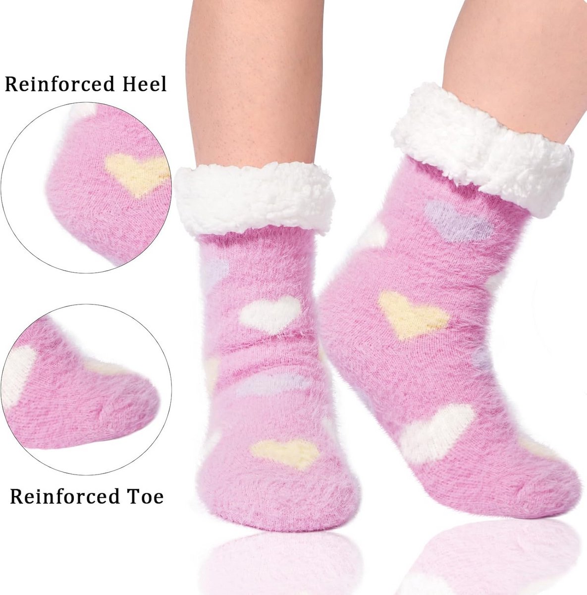 Dames Warme Fluffy Huissokken met Antislip voor Winter binnen — cadeau in Cadeau-ideeën - foto 4