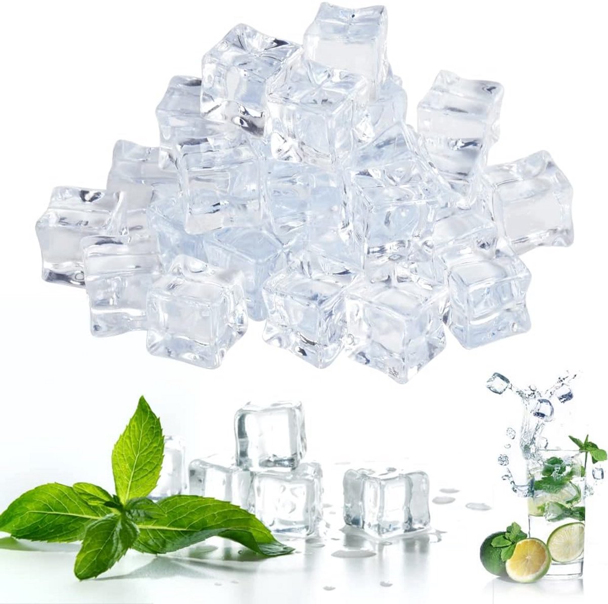 Transparante Acryl IJsblokjes 60 Stuks voor Decoratie