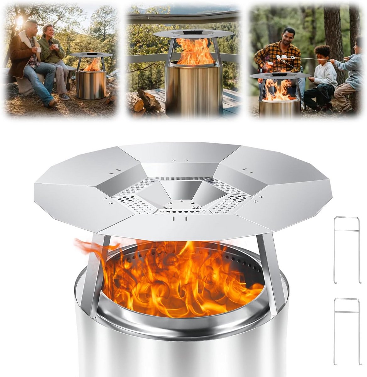 Warmtedeflector met Handvat voor Solo-Fornuis en Vuurplaats van 49,5 cm