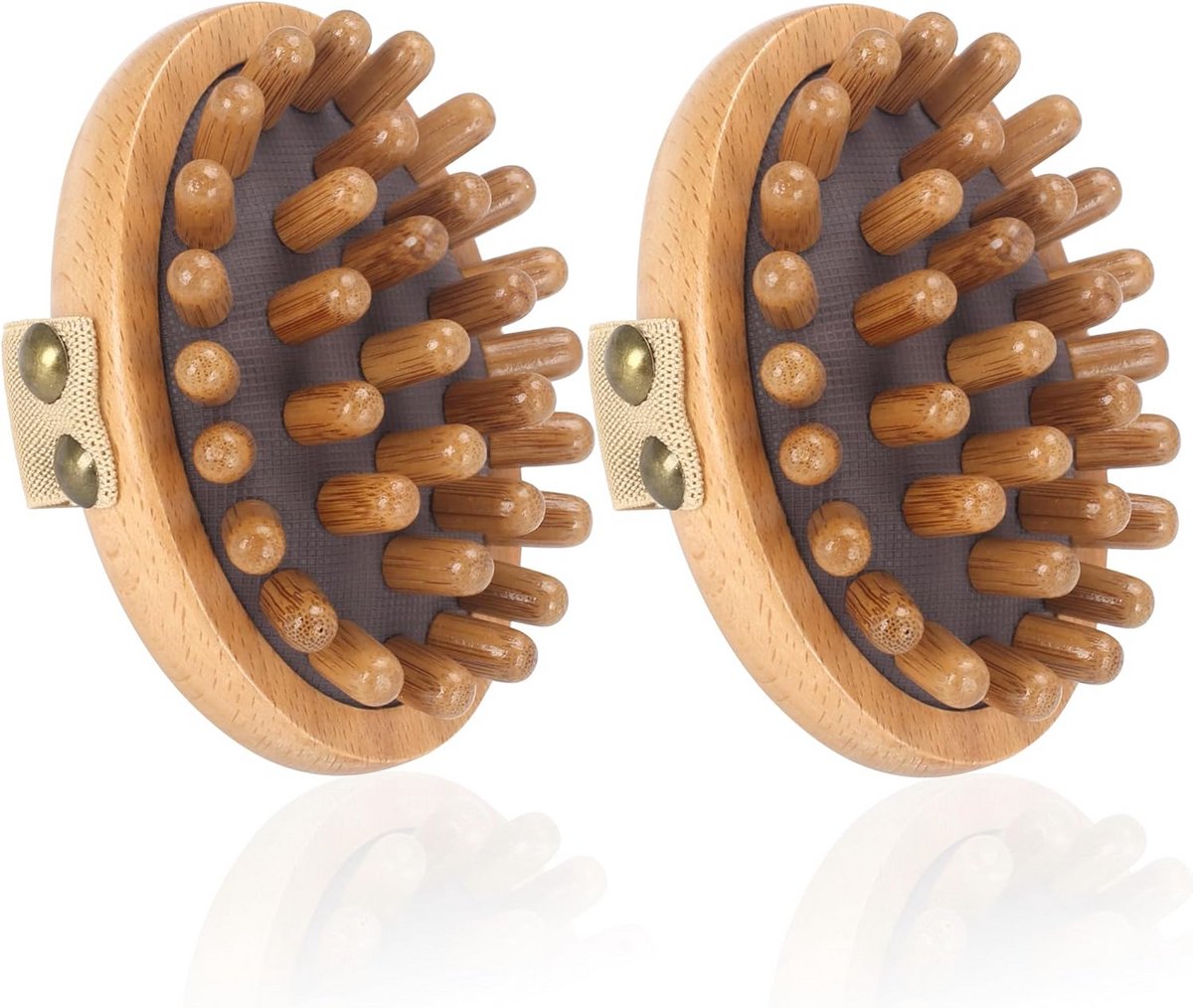 Set van 2 Houten Massageborstels voor Lymfedrainage en Spierontspanning