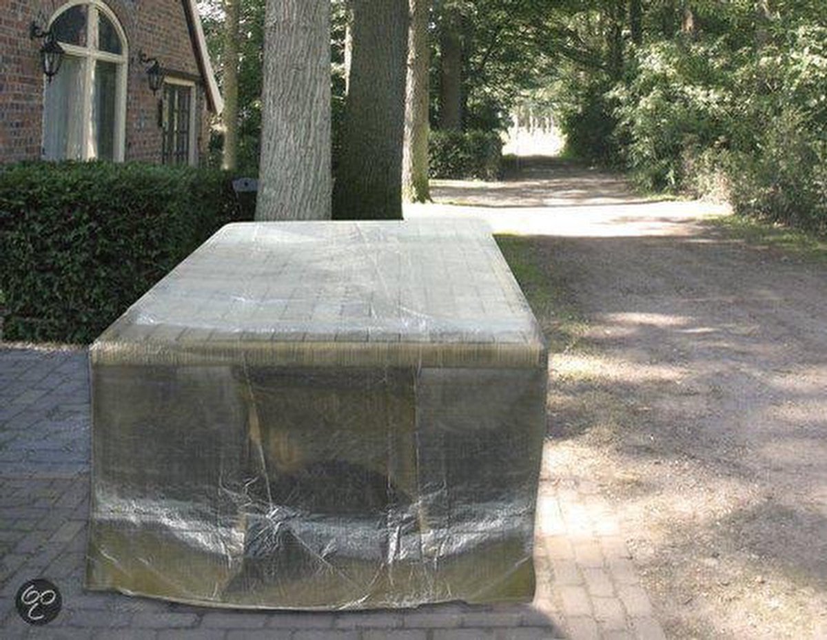 Cover-it afdekhoezen - transparante tafel- en bankhoes 185x110x75 cm - 1 stuk - waterdicht en UV-bestendig
