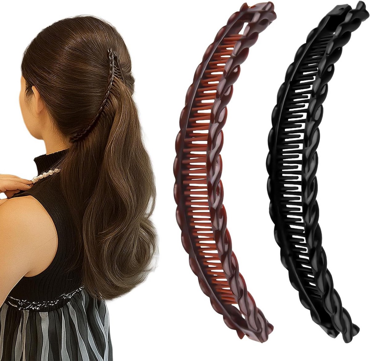 Set van 2 Haarclips in Bananenmodel voor Dames voor Snel en Elegant Kapsel