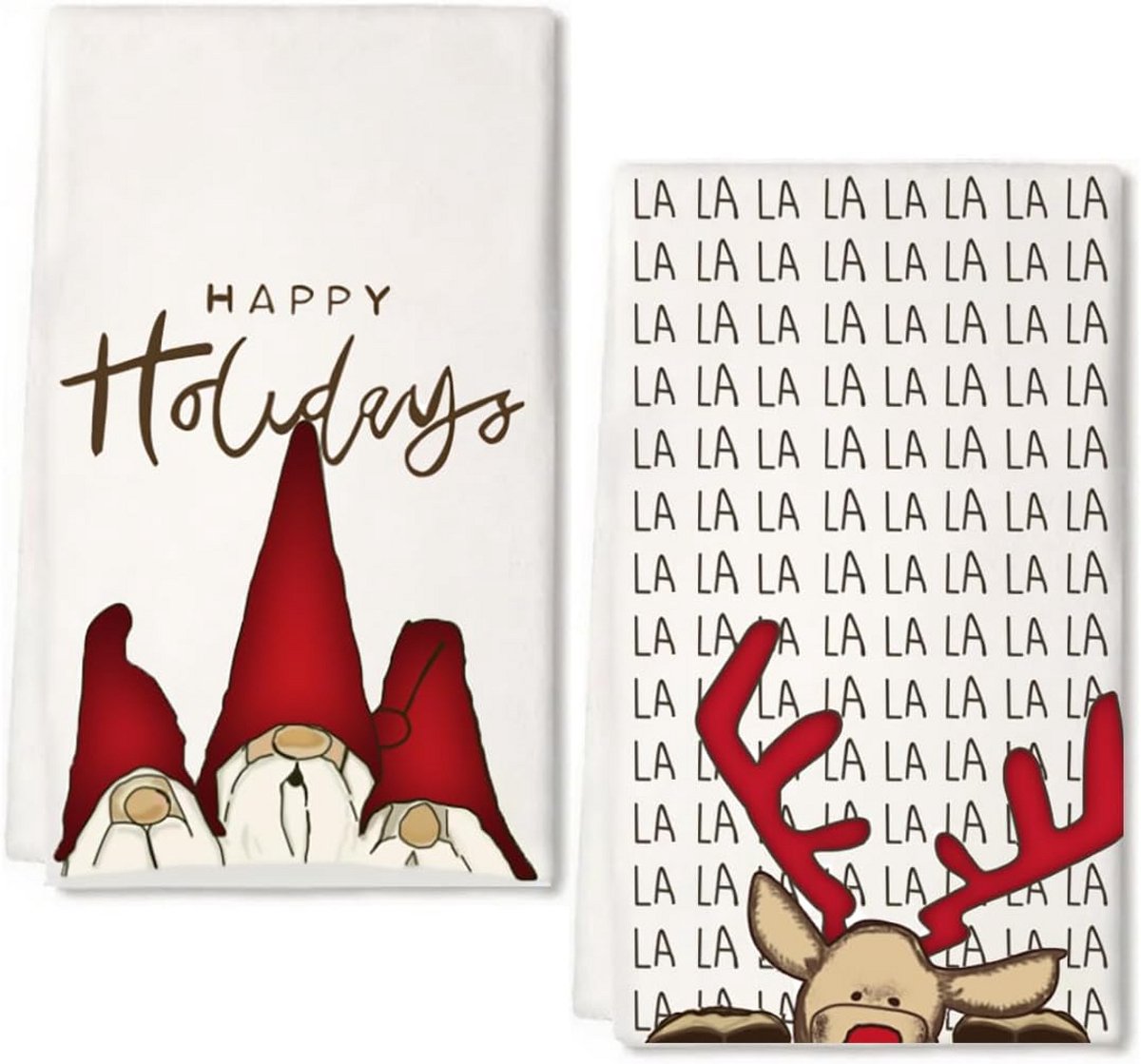 Kerst Theedoek Keukenset Servetten Handdoek - 40x60 cm Tafeldecoratie Binnen