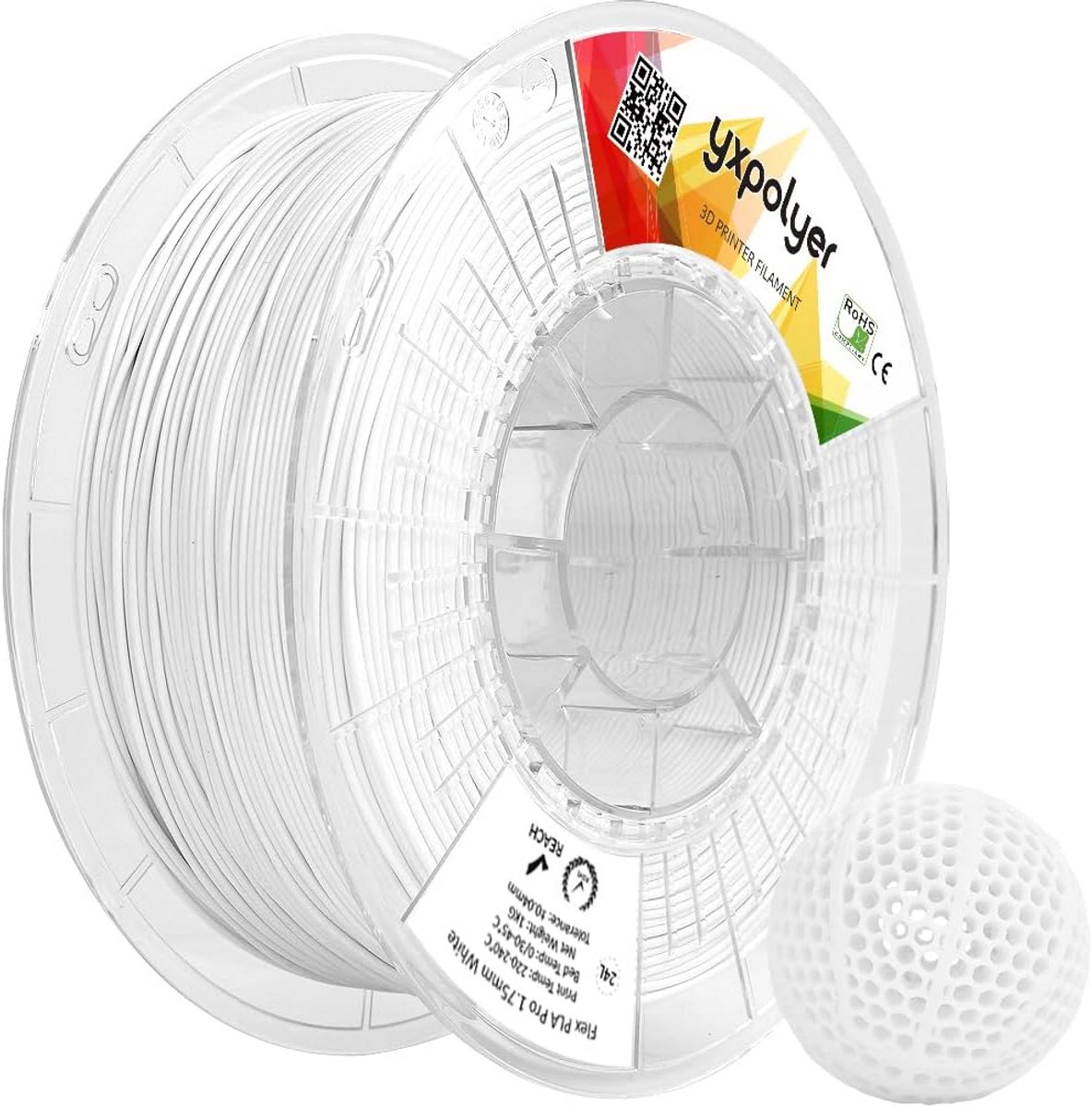 Flexibel 3D Printer Filament (1.75mm) voor Buitensporten en Elastische Onderdelen