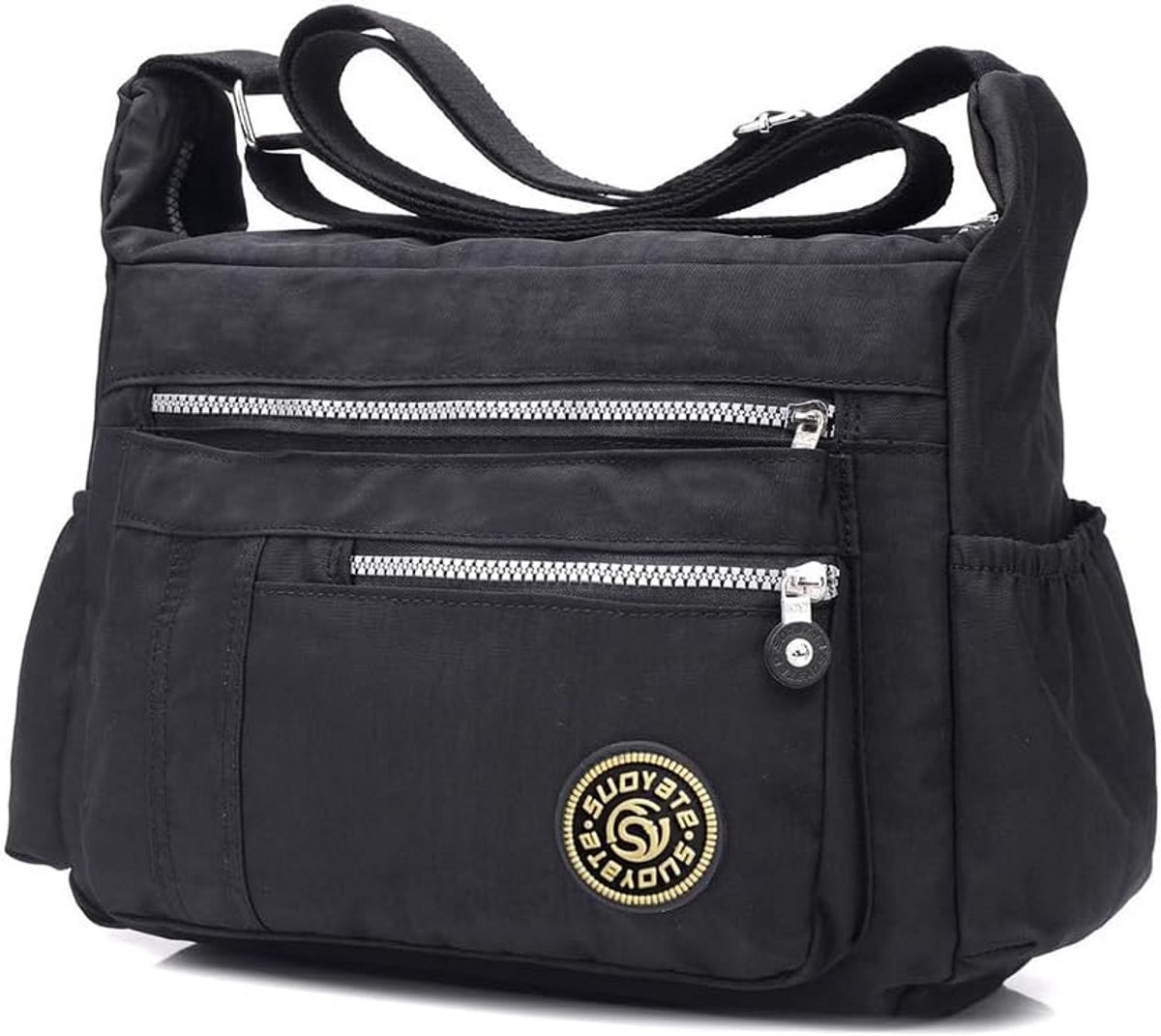 Waterdichte Nylon Schoudertas en Handtas voor Dames - Geel