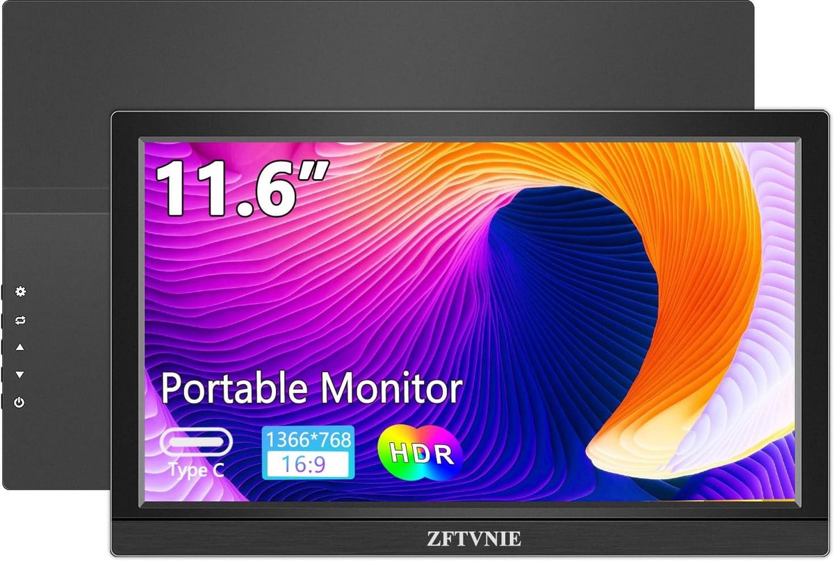 Draagbare Monitor 11.6 Inch HD Extern Scherm voor Laptop PC PS4 PS5 Switch