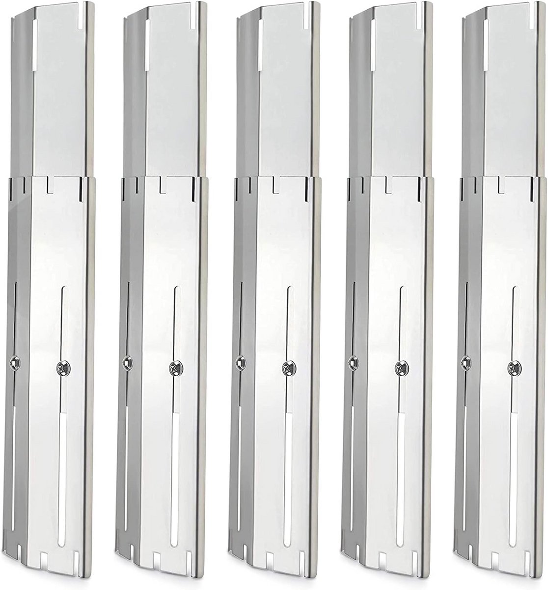 Universele RVS Grill Warmteverdelers Verstelbaar voor Gas BBQ (5 Stuks)
