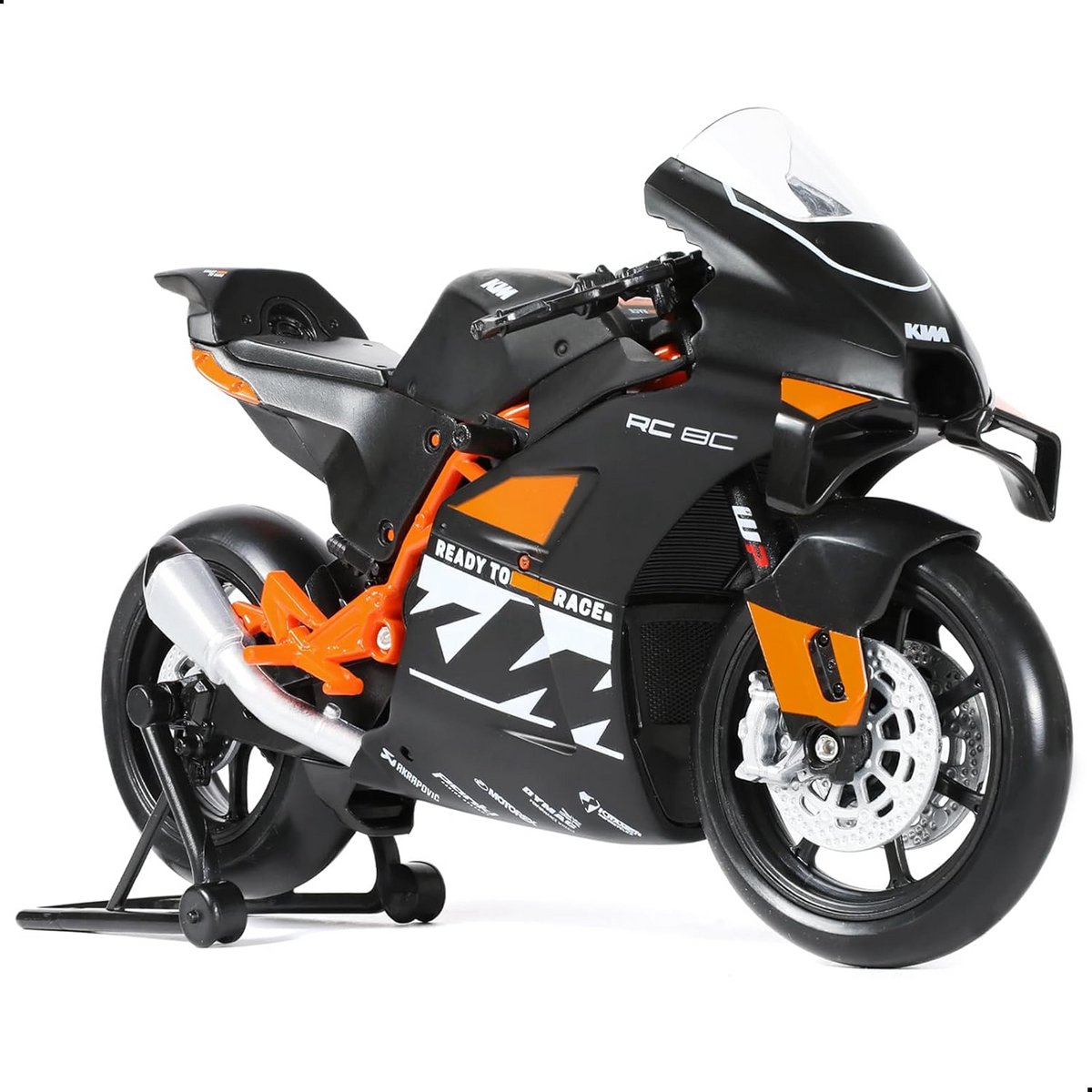Gedetailleerd 1:12 Schaalmodel Motorfiets van Legering - Zwart
