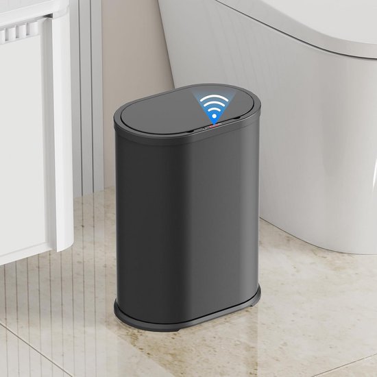 20L Smart Sensor Trash Can Roestvrij Staal Rechthoekige Automatic Grote Capaciteit Prullenbak Met Deksel Is Geschikt Voor Kantoor Aan Huis Keuken Slaapkamer
