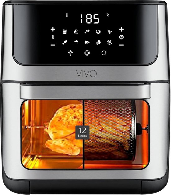 aeco Touch AirFryer Heteluchtfriteuse, 5,7 liter, met 270° verlicht