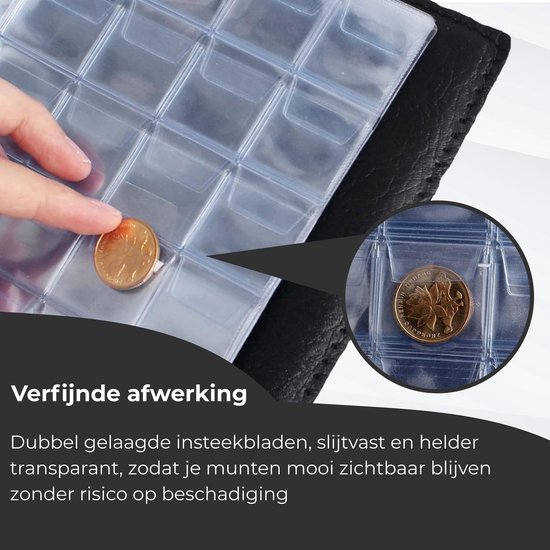 Close-up van een vinger die een munt in een transparant vakje plaatst.