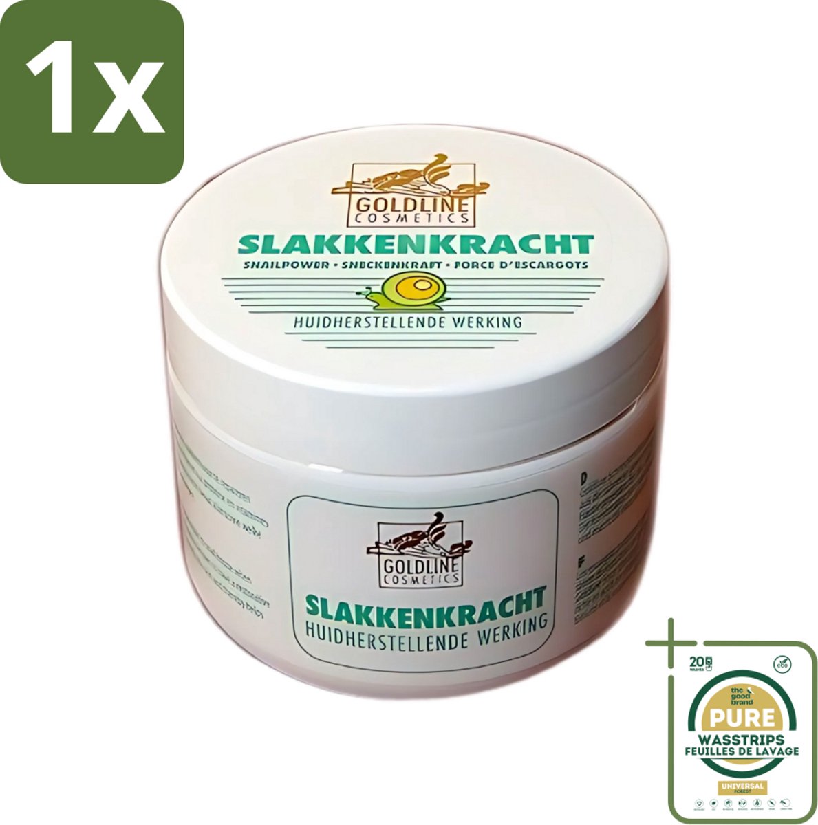 1 x Goldline - Bodycrème - Slakkenkracht - Huidverzorging - Verzachtend - 250 ml- Slakkenkracht Bodycrème - Huidverzorging - Herstelcrème - Verzachtende Crème - Anti-aging Crème