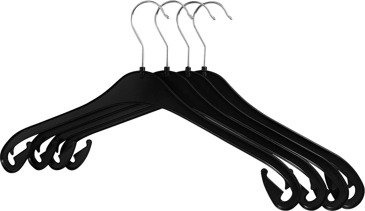 25 Zwarte Kinderkleerhangers 26 cm - Ruimtebesparend voor Blouses en Overhemden