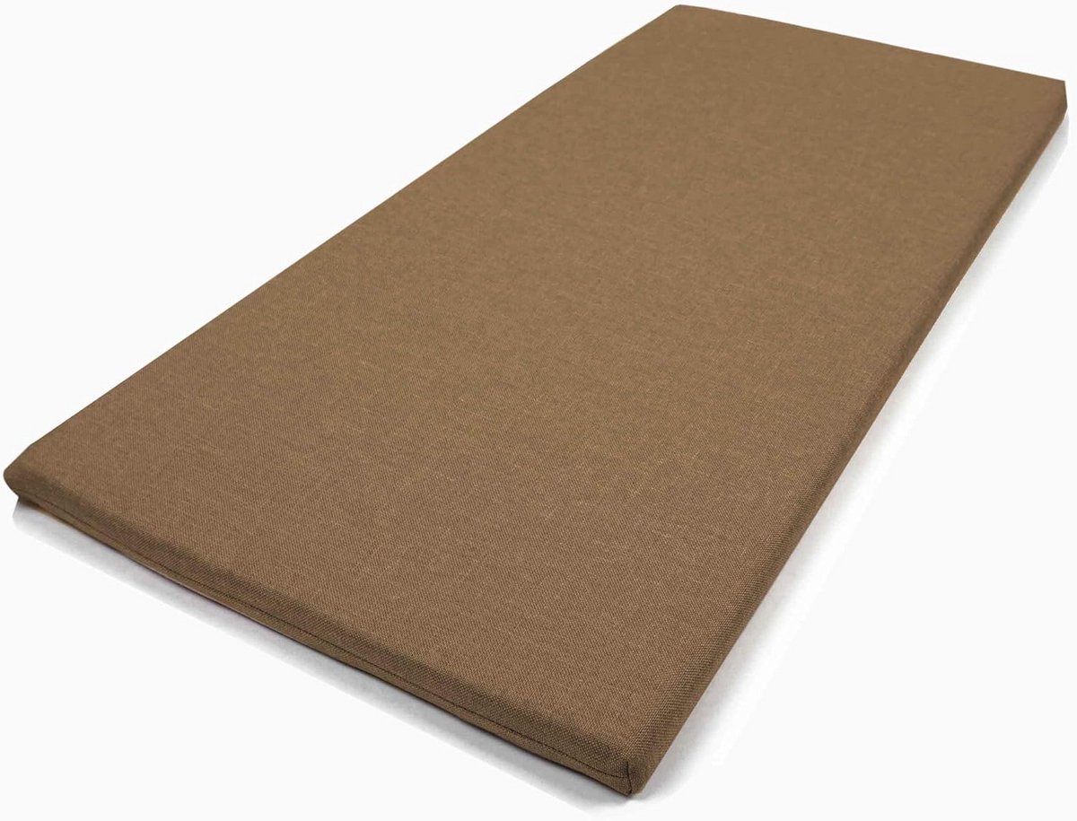 Set van 2 Rechthoekige Zitkussens | Gemakkelijk te Verwijderen Kussens voor Stoel, Bank of Palletbank | Katoenmix | 30x60x3 cm