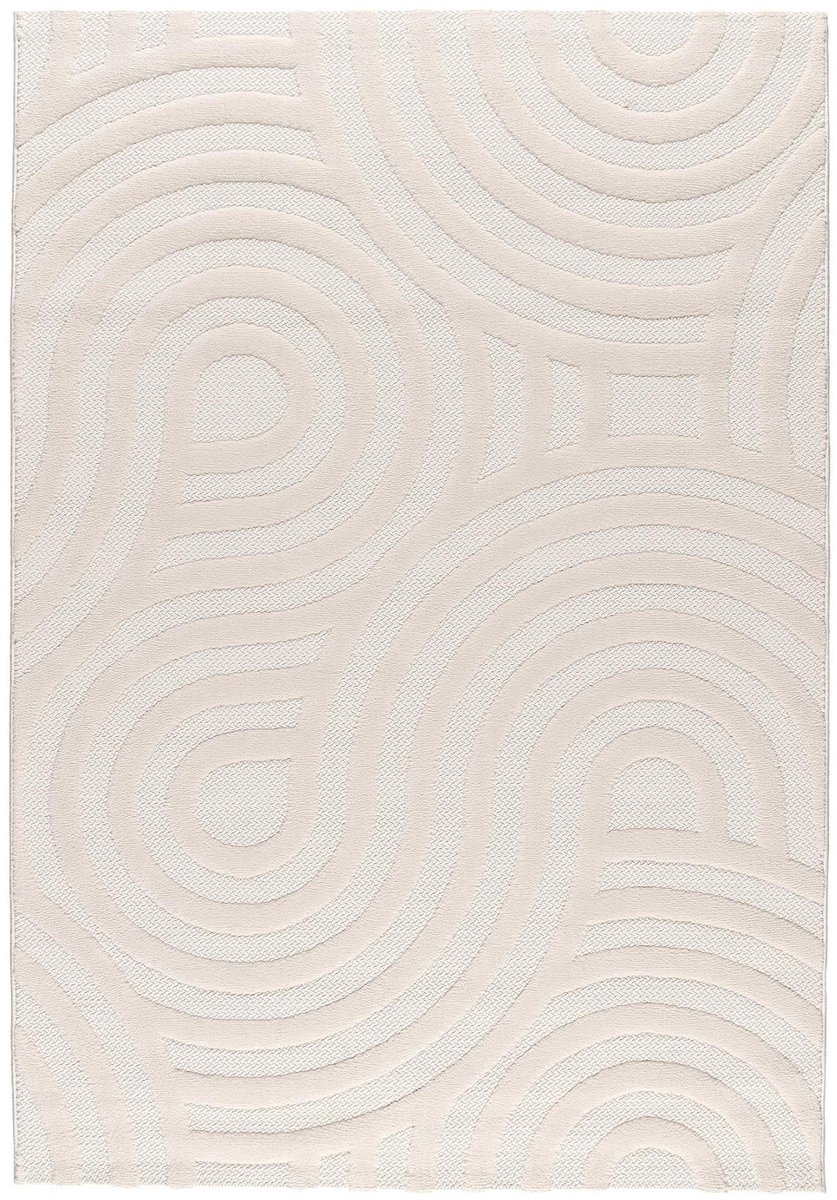 AFK Living - Zacht tapijt met 3D-effect neutrale tinten TRIANON