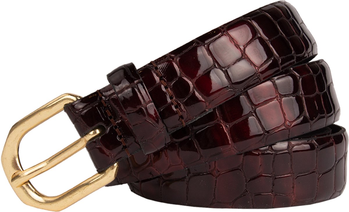 Legend Dames - Leren riem - Bordeaux - 80cm