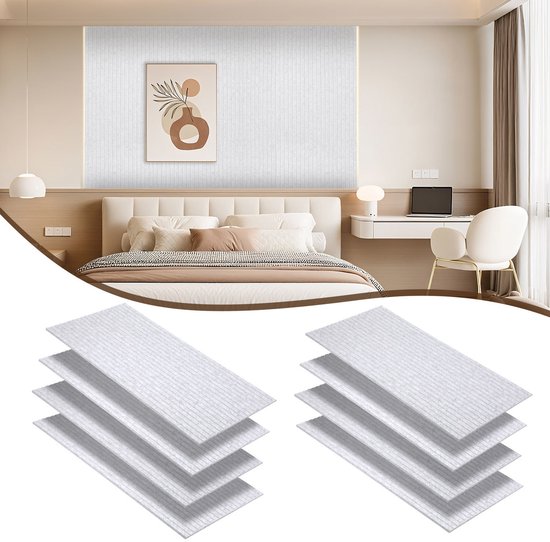 8 stuks akoestische panelen, wandpanelen, kledinghaken, haken voor
